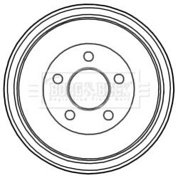 Brake Drum BORG & BECK BBR7236 OE Ref 52128270-AA