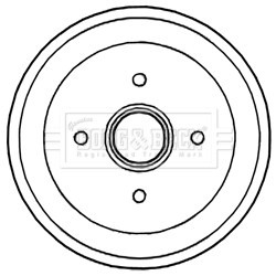 Brake Drum BORG & BECK BBR7238 OE Ref 1213352