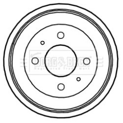 Brake Drum BORG & BECK BBR7244 OE Ref 5841125100