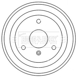 Brake Drum BORG & BECK BBR7248 OE Ref 4514230001