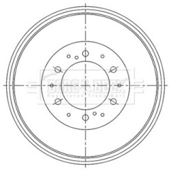 Brake Drum BORG & BECK BBR7251 OE Ref 424310K130