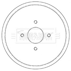 Brake Drum BORG & BECK BBR7252 OE Ref 4247.50