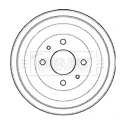 Brake Drum BORG & BECK BBR7253 OE Ref 51916180