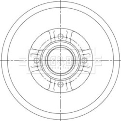 Brake Drum BORG & BECK BBR7254 OE Ref A415 423 01 01