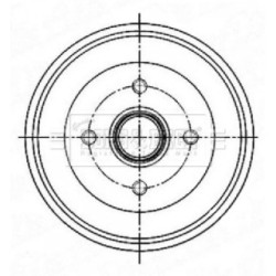 Brake Drum BORG & BECK BBR7255 OE Ref 2005461