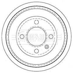 Brake Drum BORG & BECK BBR7256 OE Ref 6X0609617A
