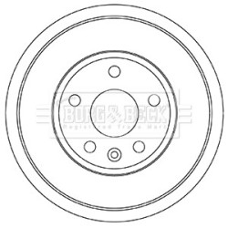 Brake Drum BORG & BECK BBR7258 OE Ref 95224012