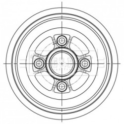 Brake Drum BORG & BECK BBR7260 OE Ref 43206 1HA0A