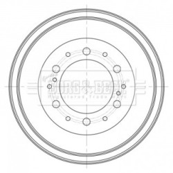 Brake Drum BORG & BECK BBR7261 OE Ref 42431 26200
