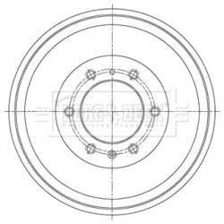 Brake Drum BORG & BECK BBR7265 OE Ref 8980618131