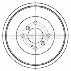 Brake Drum BORG & BECK BBR7267 OE Ref 1935101
