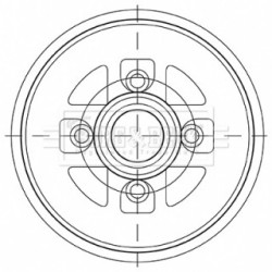 Brake Drum BORG & BECK BBR7269 OE Ref 43511 63J00