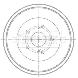 Brake Drum BORG & BECK BBR7273 OE Ref 43511 65J00