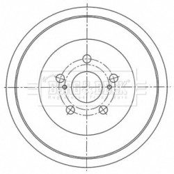 Brake Drum BORG & BECK BBR7276 OE Ref 42431 12300