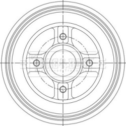 Brake Drum BORG & BECK BBR7281 OE Ref 432024925R BORG & BECK