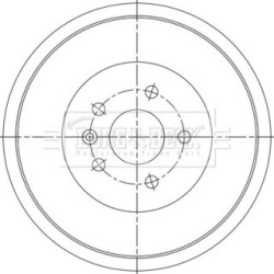 Brake Drum BORG & BECK BBR7284 OE Ref 13435981