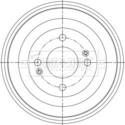 Brake Drum BORG & BECK BBR7286 OE Ref 58411 1G000 BORG & BECK