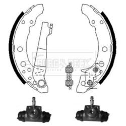 Brake Shoe Set BORG & BECK BBS1002K OE Ref 331698100
