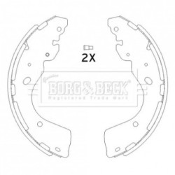 Brake Shoe Set BORG & BECK BBS6445 OE Ref 44060EB326