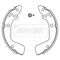 Brake Shoe Set BORG & BECK BBS6509 OE Ref 53200 63J02