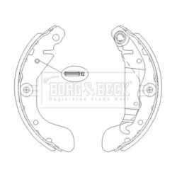 Brake Shoe Set BORG & BECK BBS6510 OE Ref 95017074 BORG & BECK