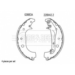 Brake Shoe Set BORG & BECK BBS6515 OE Ref 2173521