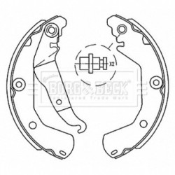 Brake Shoe Set BORG & BECK BBS6517 OE Ref 95145057