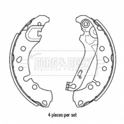 Brake Shoe Set BORG & BECK BBS6522 OE Ref 2112555