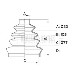 Cv Joint Boot BORG & BECK BCB1001