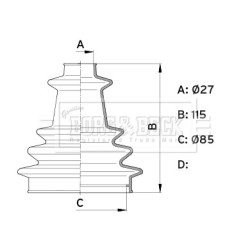 Cv Joint Boot BORG & BECK BCB1003