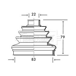 Cv Joint Boot Kit BORG & BECK BCB2006 OE Ref 321498203A
