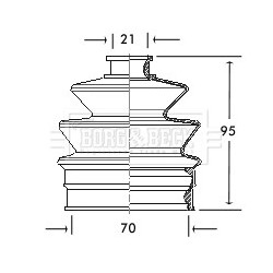 Cv Joint Boot Kit BORG & BECK BCB2010 OE Ref 18G0928