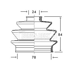 Cv Joint Boot Kit BORG & BECK BCB2011 OE Ref 18G0927