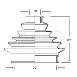 Cv Joint Boot Kit BORG & BECK BCB2020 OE Ref AM37399A
