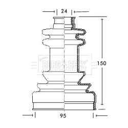 Cv Joint Boot Kit BORG & BECK BCB2038