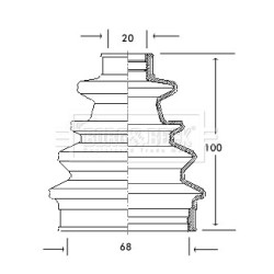 Cv Joint Boot Kit BORG & BECK BCB2040 OE Ref 1 016 756 S1