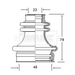 Cv Joint Boot Kit BORG & BECK BCB2043