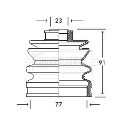 Cv Joint Boot Kit BORG & BECK BCB2054