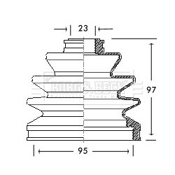 Cv Joint Boot Kit BORG & BECK BCB2063 OE Ref 3924101E02