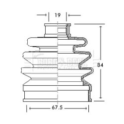 Cv Joint Boot Kit BORG & BECK BCB2072