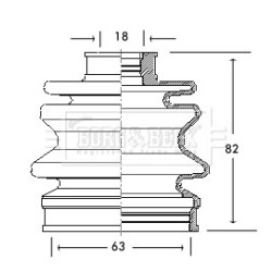 Cv Joint Boot Kit BORG & BECK BCB2076