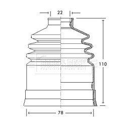 Cv Joint Boot Kit BORG & BECK BCB2093