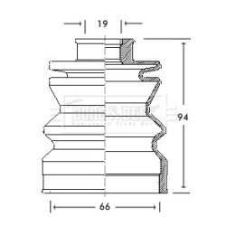 Cv Joint Boot Kit BORG & BECK BCB2103