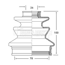 Cv Joint Boot Kit BORG & BECK BCB2106