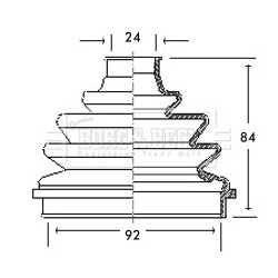 Cv Joint Boot Kit BORG & BECK BCB2138