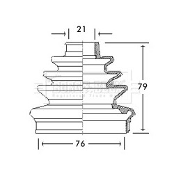 Cv Joint Boot Kit BORG & BECK BCB2143