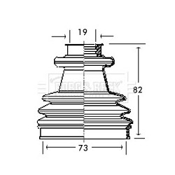 Cv Joint Boot Kit BORG & BECK BCB2151 OE Ref 3293.81 S1