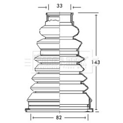 Cv Joint Boot Kit BORG & BECK BCB2163 BORG & BECK