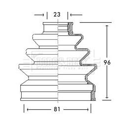 Cv Joint Boot Kit BORG & BECK BCB2178 BORG & BECK