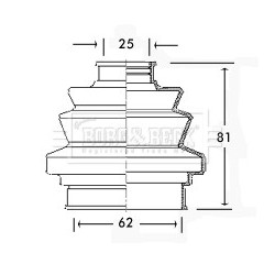 Cv Joint Boot Kit BORG & BECK BCB2196